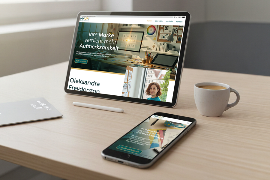 Beispiel: Website-Design: Desktop & Mobile
